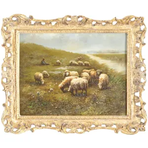 34-0014b Sheep W/shepherd
