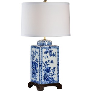 Lotus Lamp Lg Blue