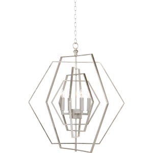 Hexagon Chandelier-silver