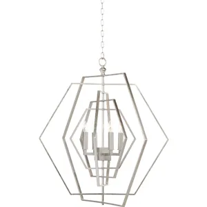 Hexagon Chandelier-silver