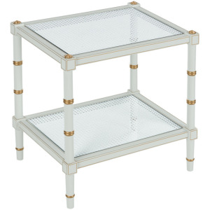 Conner Cane End Table - Gray