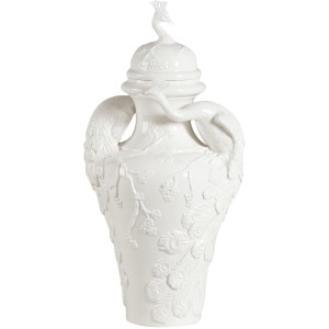 43-0188a Peacock Cer Urn