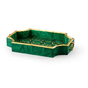Bamboo Tray - Malachite