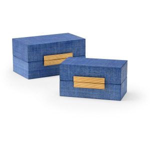 Raffia Boxes - Blueberry