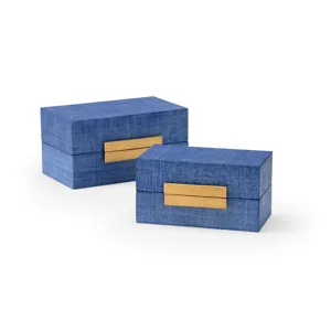Raffia Boxes - Blueberry