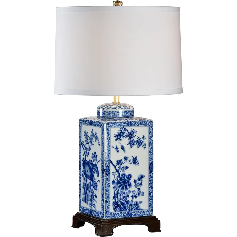 Lotus Lamp Lg Blue
