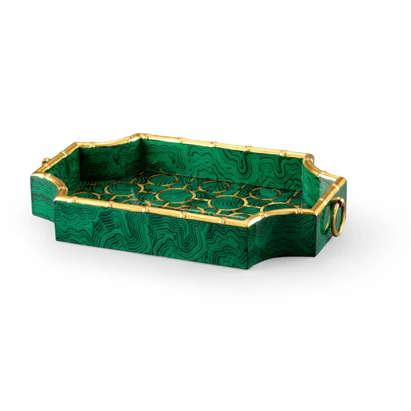 Bamboo Tray - Malachite