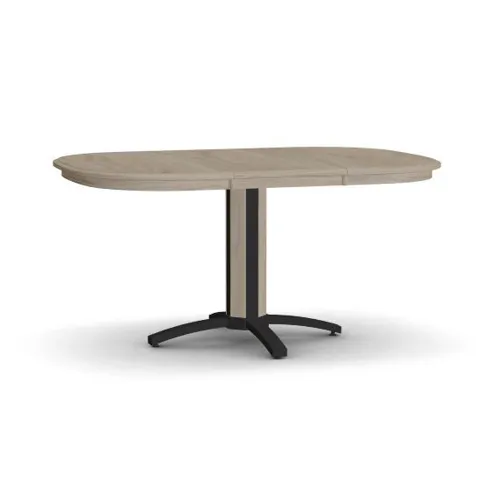 Eastland Extendable High Pressure Laminate Dining Table - Driftwood & Matte Black