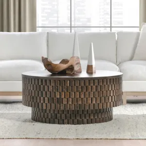 Norwood Coffee Table with Casters - Bark Brown