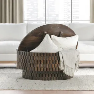 Norwood Coffee Table with Casters - Bark Brown