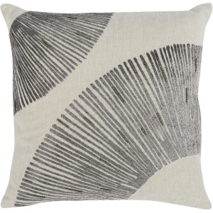 LC Leda Charcoal 18x18 Throw Pillow