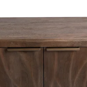 Braxton 4 Door Cabinet - Tundra Brown
