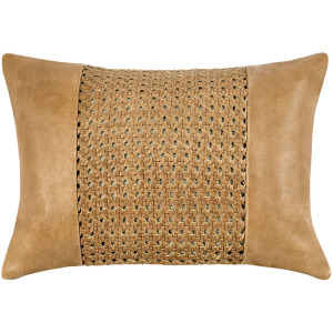 TL Toscano Leather Chestnut Brown Pillow - 14" x 20"