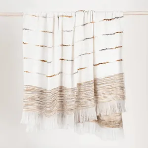 TC Albedo Throw 50x70 - Ivory/Rust