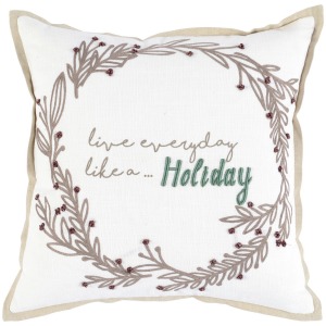 VE Live Everyday Ivory 18x18 Pillow