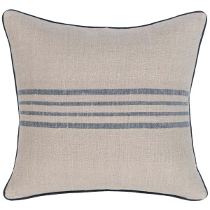 NV Newport 22" Throw Pillow - Natural/Navy