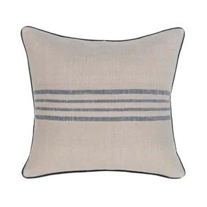 NV Newport 22" Throw Pillow - Natural/Navy