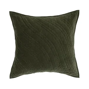 Elms Velvet Euro Sham - Loden Green