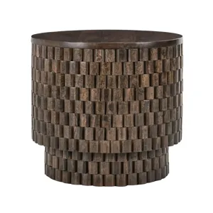 Norwood End Table - Bark Brown