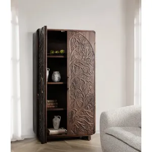 Alberto Tall Cabinet - Kona Brown