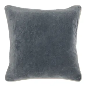 SLD Heirloom 18" Velvet Pillow - Stone Gray