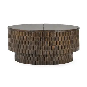Norwood Coffee Table with Casters - Bark Brown