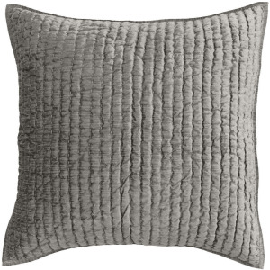 Bari Velvet Quilt Euro Pillow - Sage