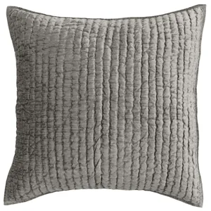 Bari Velvet Quilt Euro Pillow - Sage