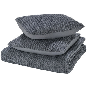 Colmar 3 PC Queen Quilt Set - Marina Blue