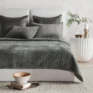 Bari Velvet Queen Quilt - Sage