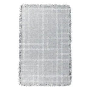 Bradbury Wool Rug - Check Pearl Gray