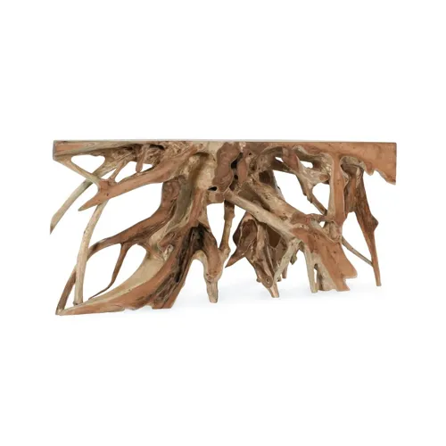 Cypress Teak Root Console Table 70-71" - Natural