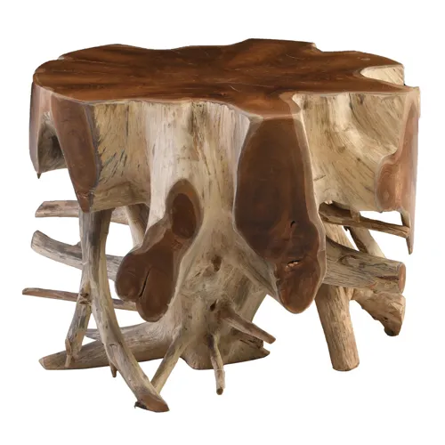 Groot Teak Root End Table - Natural