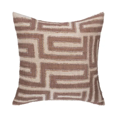 VC Mateo 22x22 Pillow - Sepia Brown/Natural