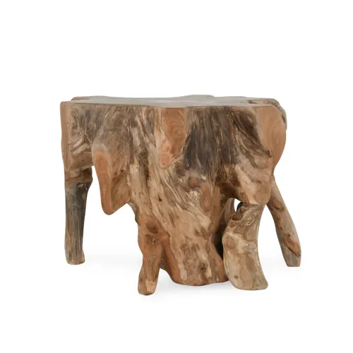 Cypress Teak Root End Table - Natural