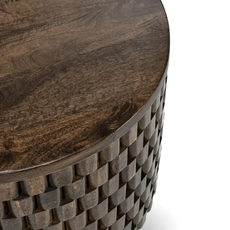 Norwood End Table - Bark Brown