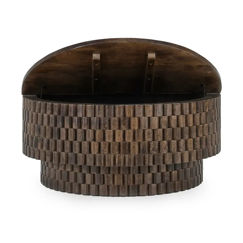 Norwood Coffee Table with Casters - Bark Brown