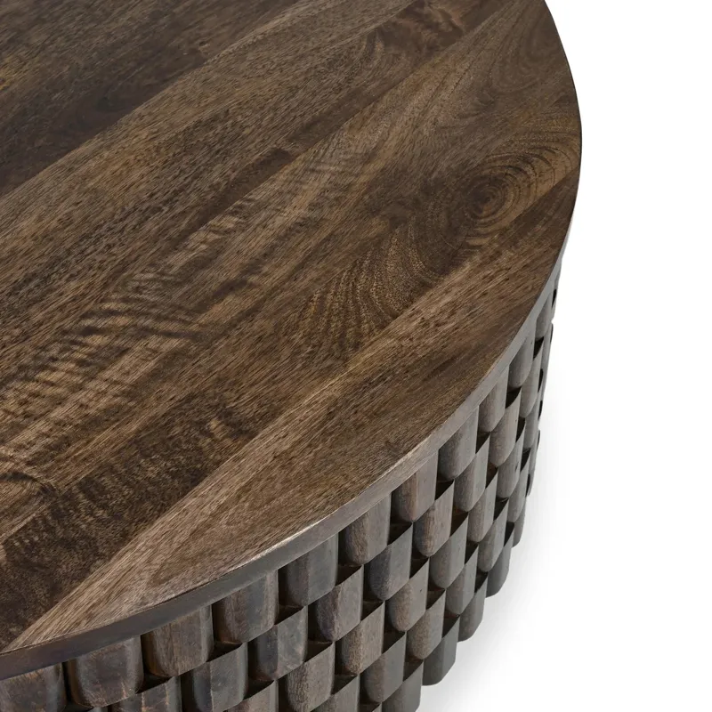 Norwood Coffee Table with Casters - Bark Brown