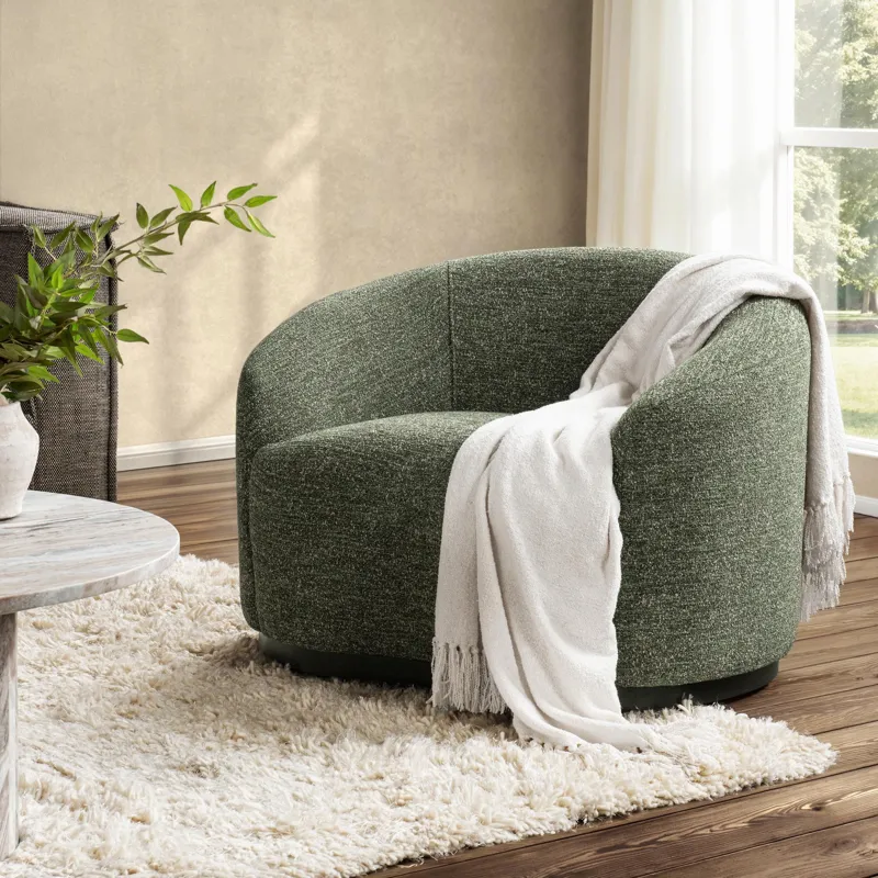 Beverly Swivel Chair - Antique Green