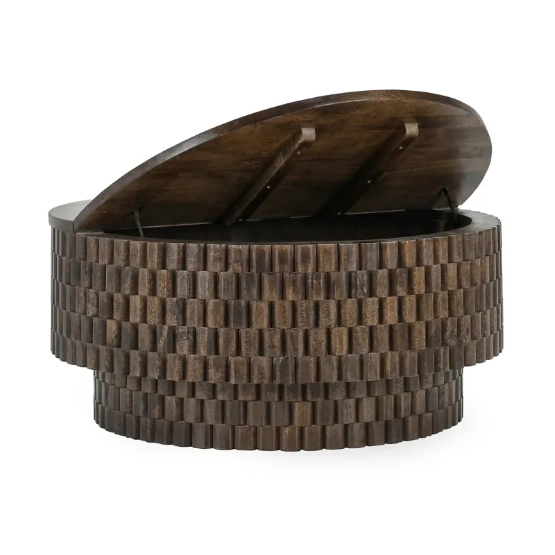 Norwood Coffee Table with Casters - Bark Brown
