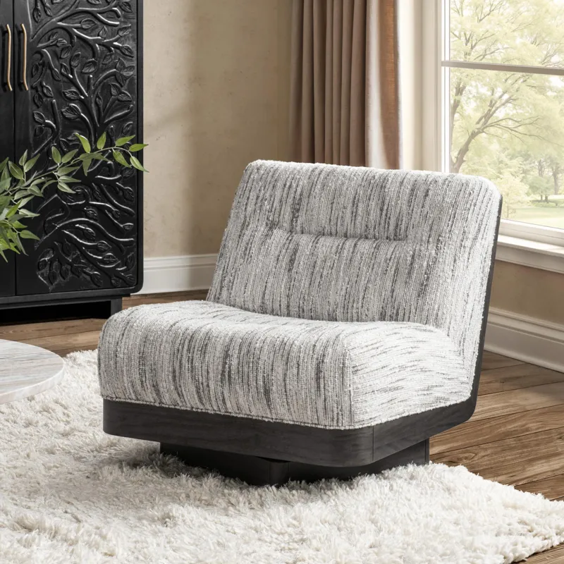 Crandall Swivel Chair - Cocoa Cream