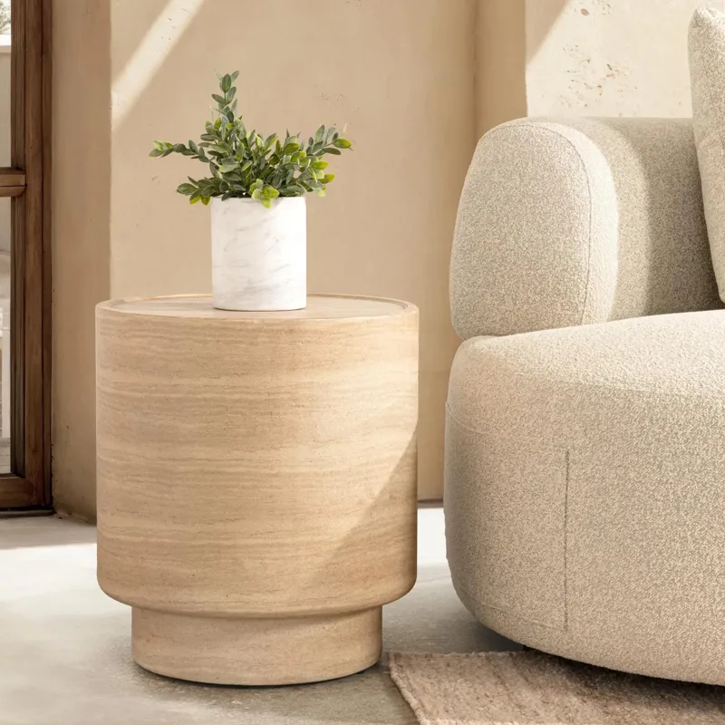 Mckenna Outdoor End Table - Beige