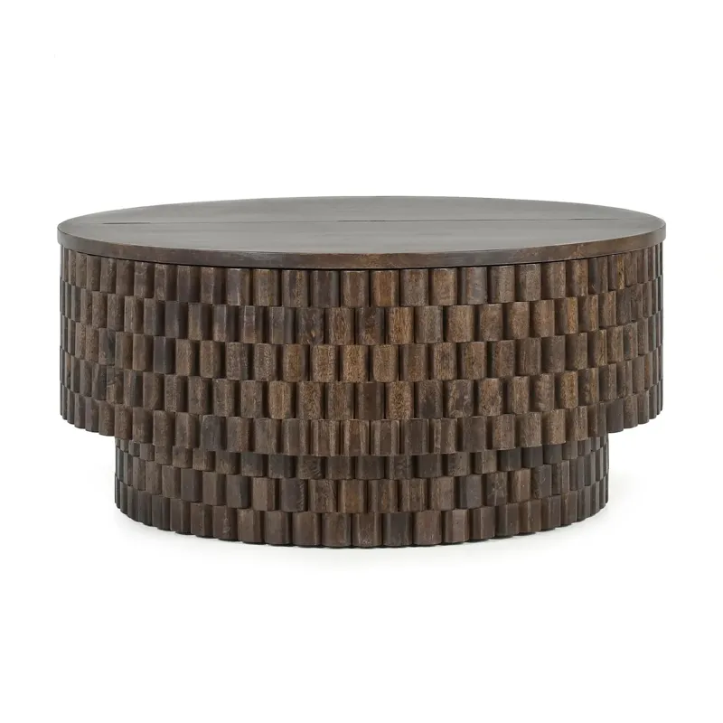 Norwood Coffee Table with Casters - Bark Brown