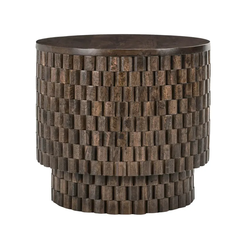 Norwood End Table - Bark Brown