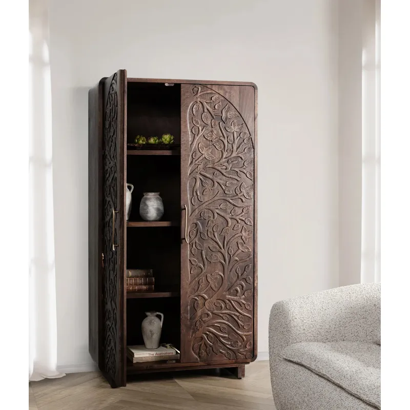 Alberto Tall Cabinet - Kona Brown