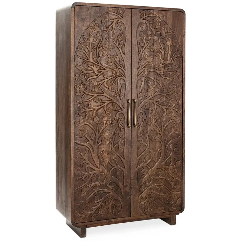 Alberto Tall Cabinet - Kona Brown