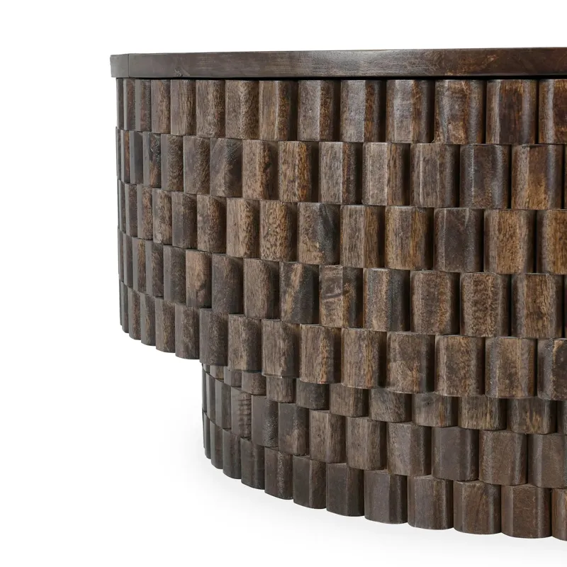 Norwood Coffee Table with Casters - Bark Brown
