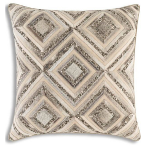 22X22 Hairon Leather Ptchwrk Pillow