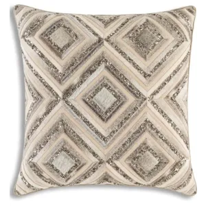 22X22 Hairon Leather Ptchwrk Pillow