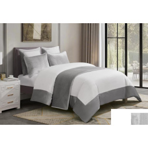 CELINE Q IVORY/GREY DUVET SET